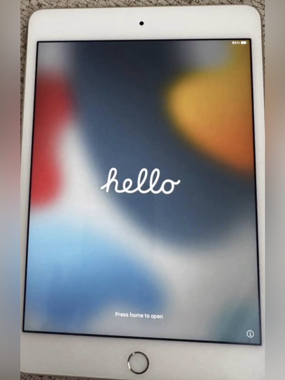 Gold Apple iPad Tablet - White Front